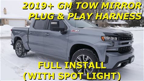 GM Tow Mirror Plug And Play Wiring Upgrade With Spot Light