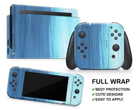 Blue Acrylic Painting Pattern Nintendo Switch Vinyl Skin Blue - Etsy ...