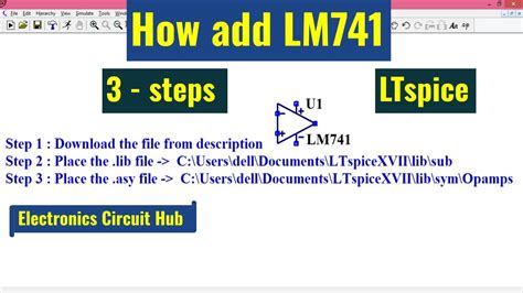 How To Add Lm Op Model To Ltspice Import Youtube