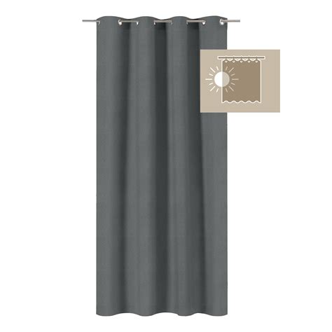 Rideau Obscurcissant Arel L X H Cm Gris Anthracite Leroy Merlin