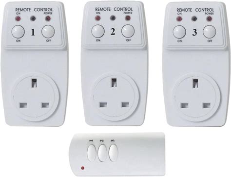 Eagle 3 Way Wireless Remote Control Plug In Switch Uk