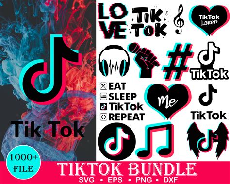 1000 Tik Tok Svg Tik Tok Svg Bundle Tiktok Logo Tiktok Sy Inspire Uplift