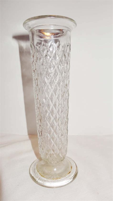 Clear Pressed Glass Bud Vase Eo Brody Co C 919 Usa Home And Etsy