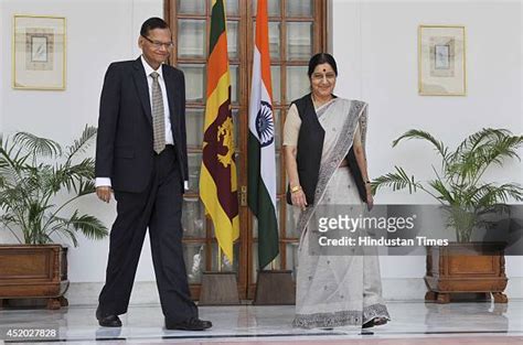 Sri Lankan Foreign Affairs Minister Gl Peiris Visits India Photos And