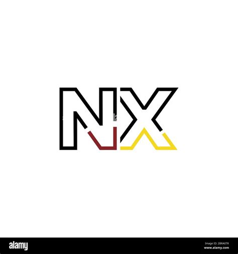 Elementos de plantilla de diseño de iconos de logotipo de Letter NX