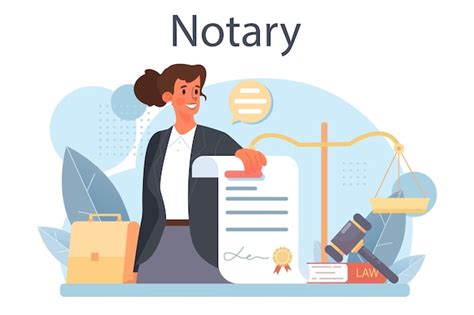 Premium Vector Notary Service Concept Isolated Flat Vector Illustration