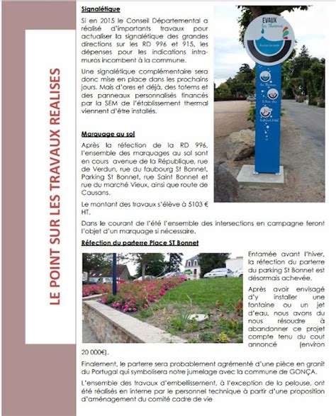 Info Creuse Allier Extrait Du Bulletin Municipal D Evaux Les Bains