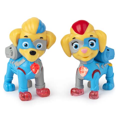 PAW Patrol, Mighty Pups Super PAWs, Mighty Twins Light Up Figures 2 ...