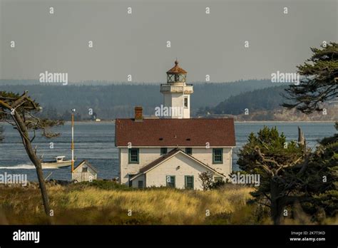 The Point Wilson Lighthouse at Fort Worden Historical State Park in ...