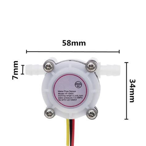 Capteur de débit d eau Yf s401 0 3 6L min 1 4 1 75MPa Moussasoft