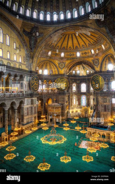 Overview Interior Hagia Sophia Grand Mosque Ad Unesco World