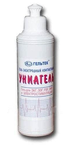 Гель Униагель для ЭКГ, ЭЭГ, РЭГ, ЭМГ, ЭМС и Электростимуляции, 0,25 кг ...
