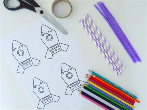 Simple Straw Rockets Free Printable Straw Rocket Straw Crafts