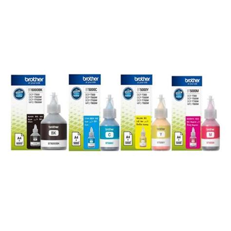 Original Brother BT 6000 BT 5000 Ink Bottles 4 Pack Ink Station