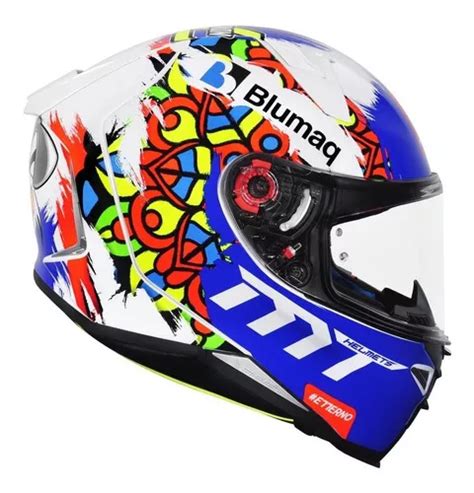 Casco Mt Revenge 2 Moto 3 Blanco Brillante MercadoLibre