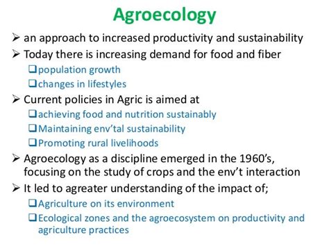 Agroecology