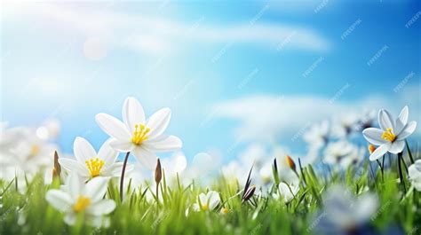 Premium AI Image | April sunny spring nature background