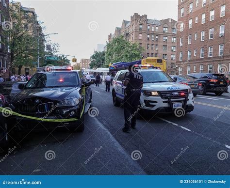 New York Police Department Activity On Scene Of An Incident In Brooklyn Editorial Photo Image