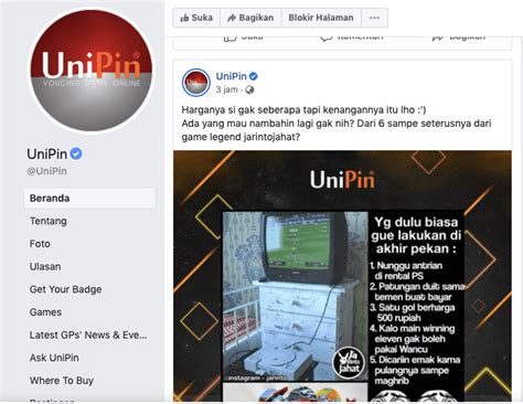 6 Akun Media Sosial Resmi UniPin Indonesia Gamers Wajib Follow