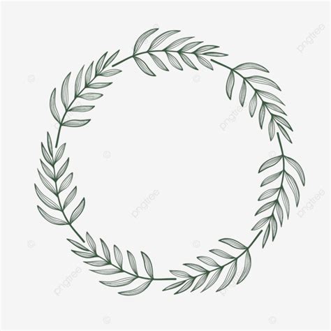 Hand Drawn Branches Vector Hd PNG Images Round Circle Border Frame