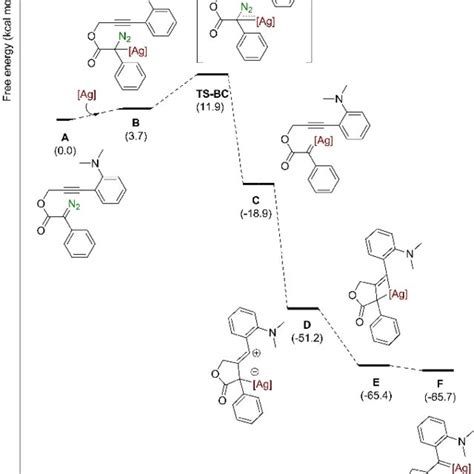 Gibbs Energy Profile In Kcal Mol Of The Silver Catalyzed Cam