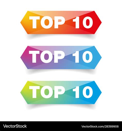 Top Ten Best Button Royalty Free Vector Image Vectorstock