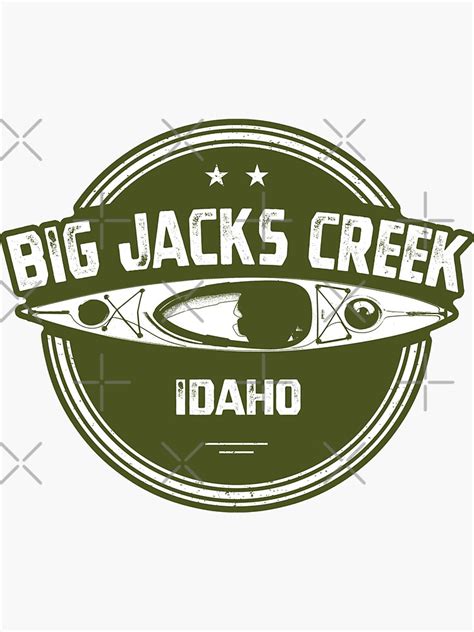 "Big Jacks Creek Wild And Scenic River Idaho Kayaking" Sticker for Sale ...