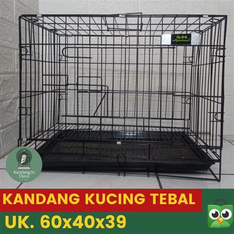 Jual Kandang Kucing Lipat Uk 60X40X39 Besi Tebal Tangga Dan Non Tangga