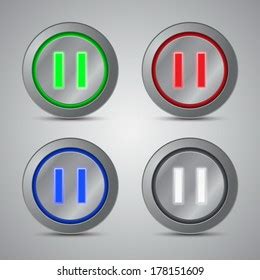 Pause Button Stock Vector (Royalty Free) 178151609 | Shutterstock