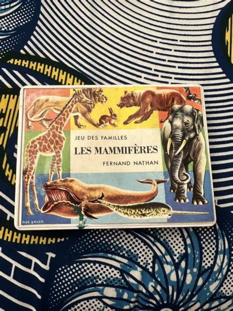 Ancien Jeu Des Familles Les Mammif Res Nathan Ann E Collection