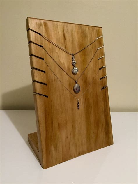 Wood Necklace Display Stand