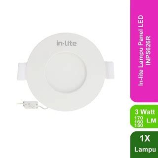 Jual IN LITE LED Panel 3W 3 WATT BULAT Inbow Ditanam INPS628R INPS