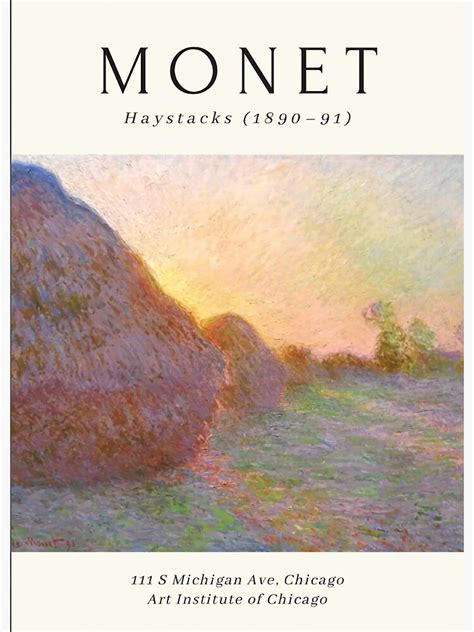 Claude Monet Haystacks Poster By Karljnicholson Redbubble