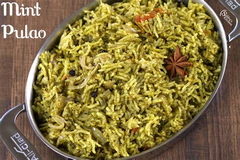 Mint Pulao Recipe | Pudina Pulao Recipe - Subbus Kitchen