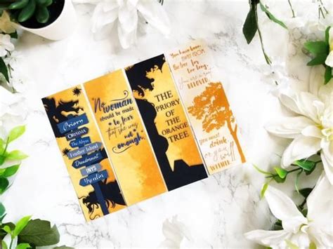 37 The Priory Of The Orange Tree Inspired Bookmarks Etsy Orange