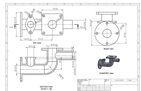 Do 2d mechanical, engineering drawing using solidworks by Sartaj_rifath ...