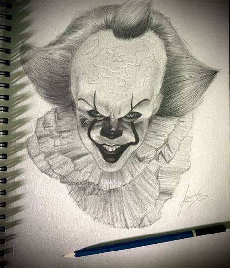 #Pennywise drawing by @leodraws17 | Drawings, Sketches, Animal tattoo