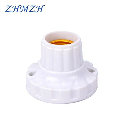 E27 Round Plastic Base E27 Screw Lamp Holder E27 Flat Lamp Base Ceiling