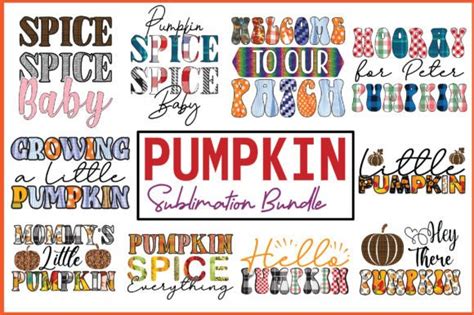 Pumpkin Sublimation Bundle Graphic By Mightypejes · Creative Fabrica