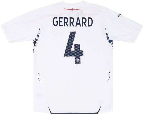 2007 09 England Home Shirt Gerrard 4 6 10 XXL