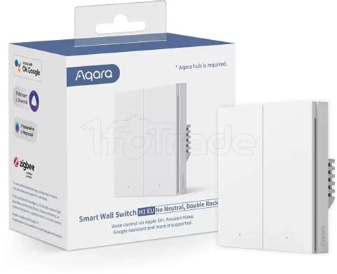 Interrupteur mural double connecté ZigBee Aqara Smart Wall Switch H1