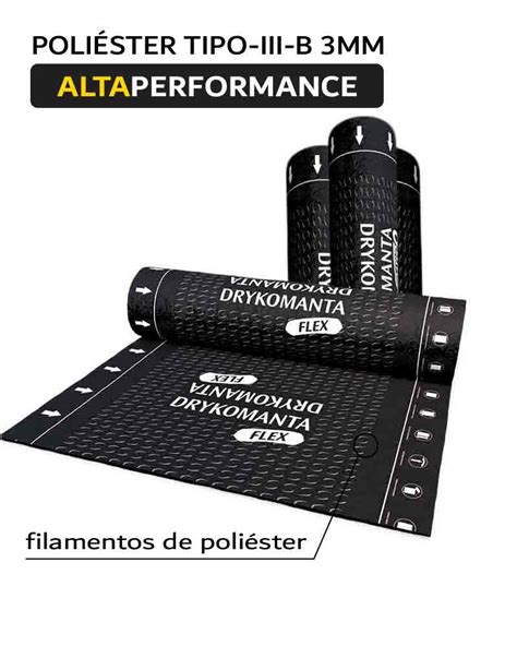 Manta Asfáltica Drykomanta Poliéster TIPO III B 3MM