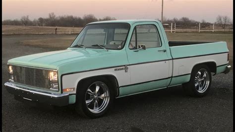 82 Chevy Silverado Pickup Custom Paint Job With Airbrushed Trim Two Tone