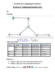 SIC Practical3 By STUD Talks Pdf Security In Computing Practical S