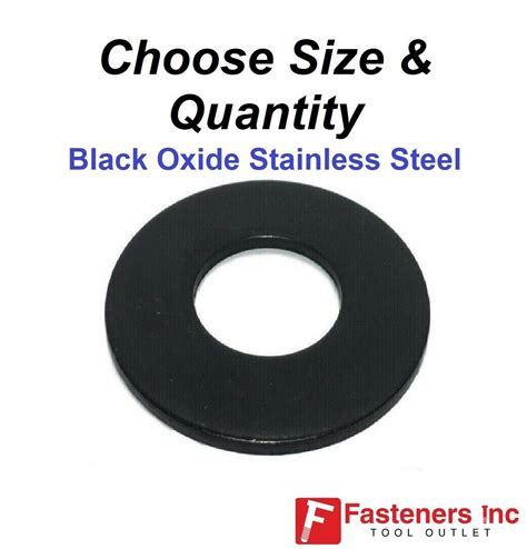 Black Oxide Stainless Steel Flat Washer Choose Size Quantity EBay