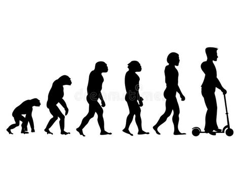 Theory of evolution of man stock vector. Illustration of mankind - 118185128