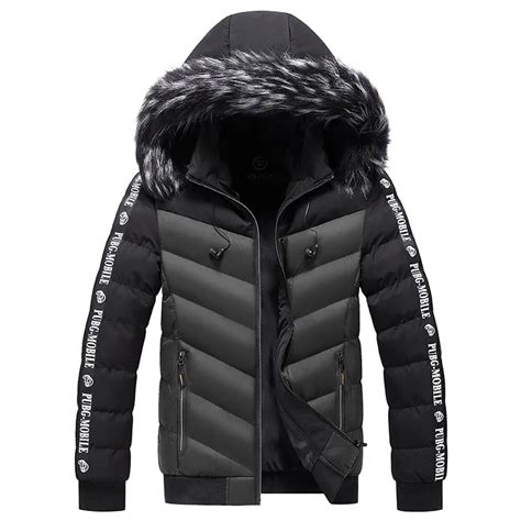 Inverno Quente Homens Capuz Parkas Jaqueta Casaco Homens Gola De