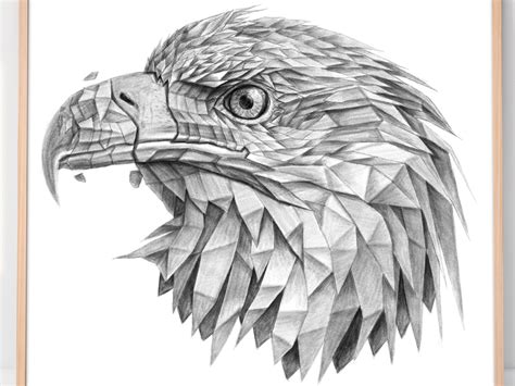 Eagle Drawing, Portrait Drawing, Art Prints, Eagle Polygonal by Ermir Kolonja on Dribbble