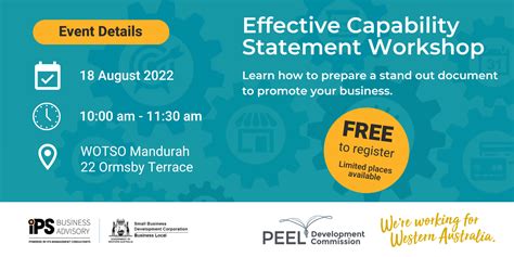 Effective Capability Statement Workshop Peel Development Commission