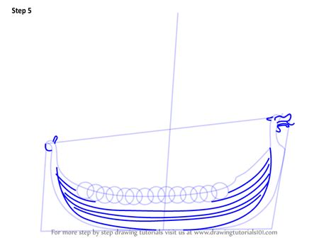how to draw a viking ship